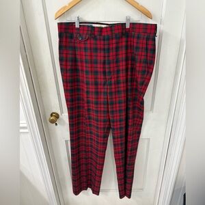Pendleton Red and Black Plaid Dress Pants